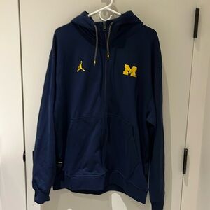 Univ. Of Michigan Jordan  Front Zip Hoodie NWT
